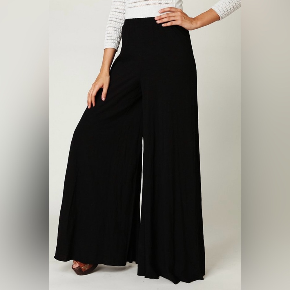 Free People black wide leg pants NWT